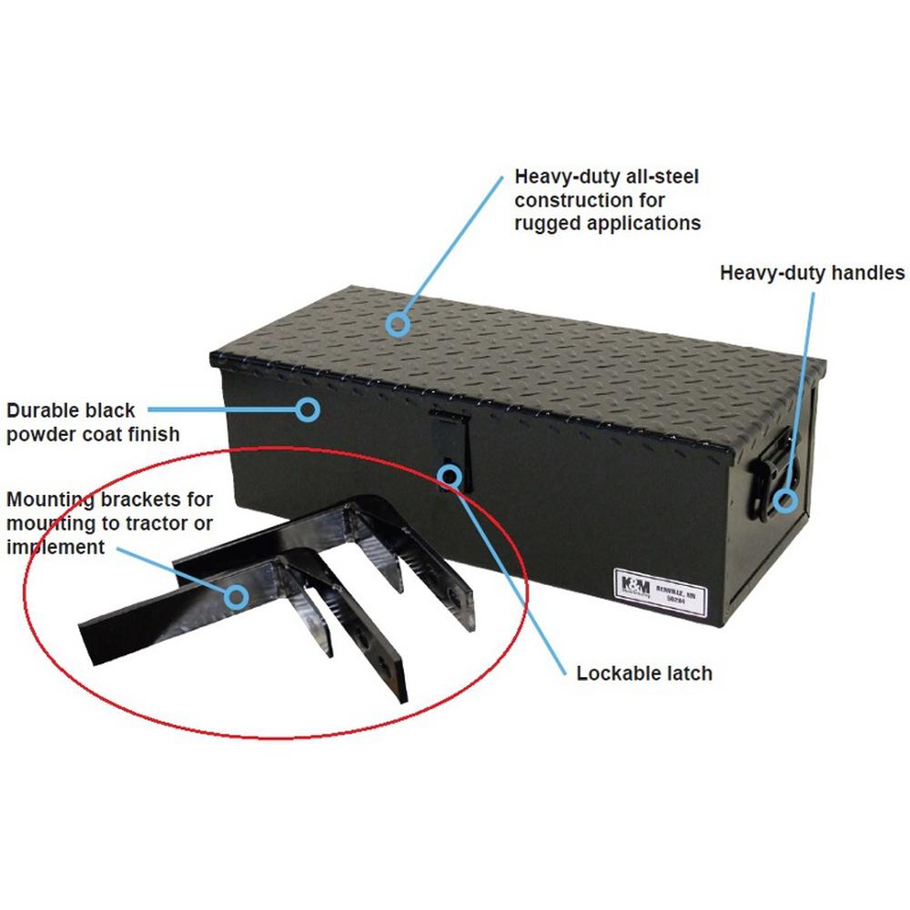 Universal Tool Box Mounting Brackets for Tractors Trucks Forestry Equipment