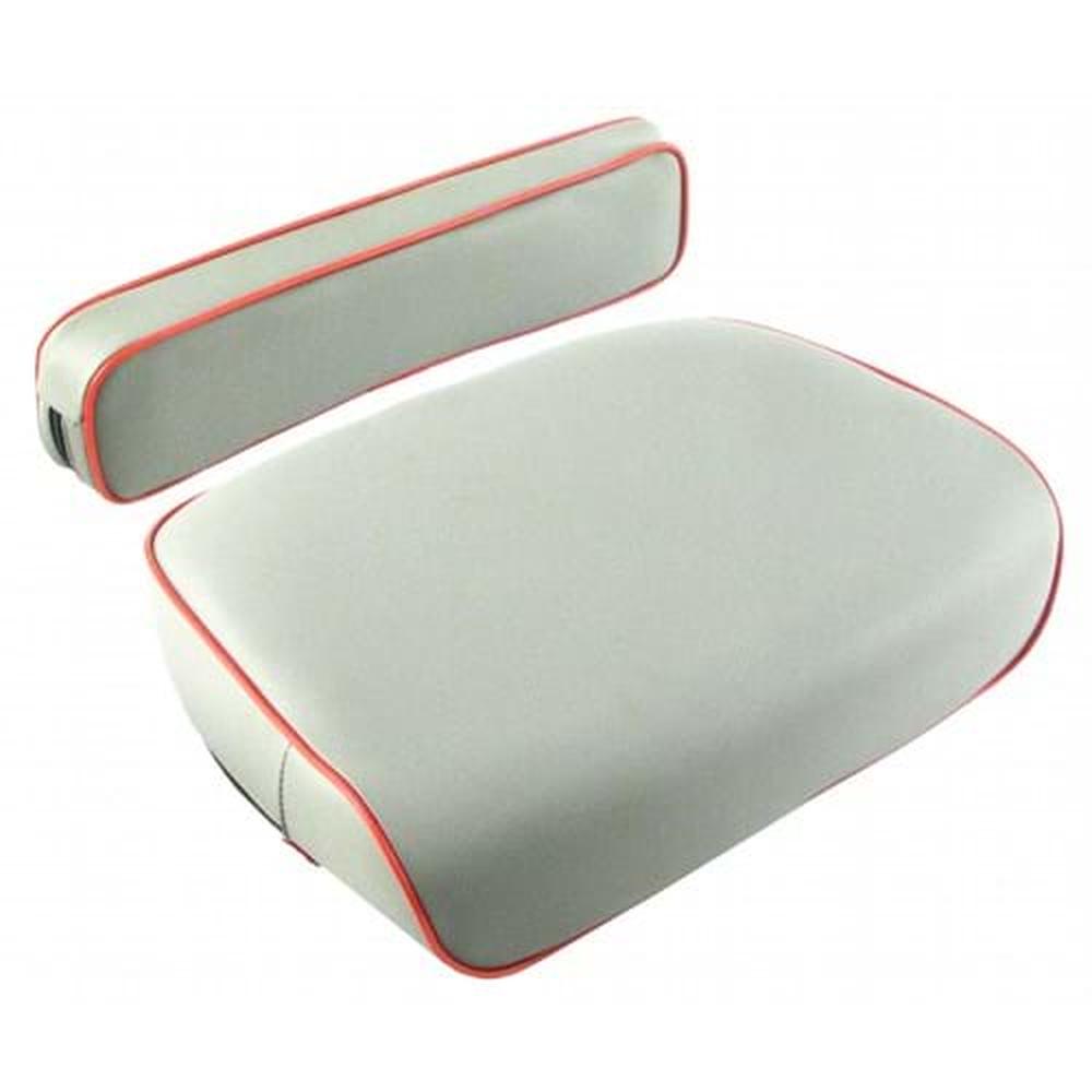SM30476G Cushion Set, Gray Vinyl, Strapped Style - (2 pc.) Fits Massey Ferguson