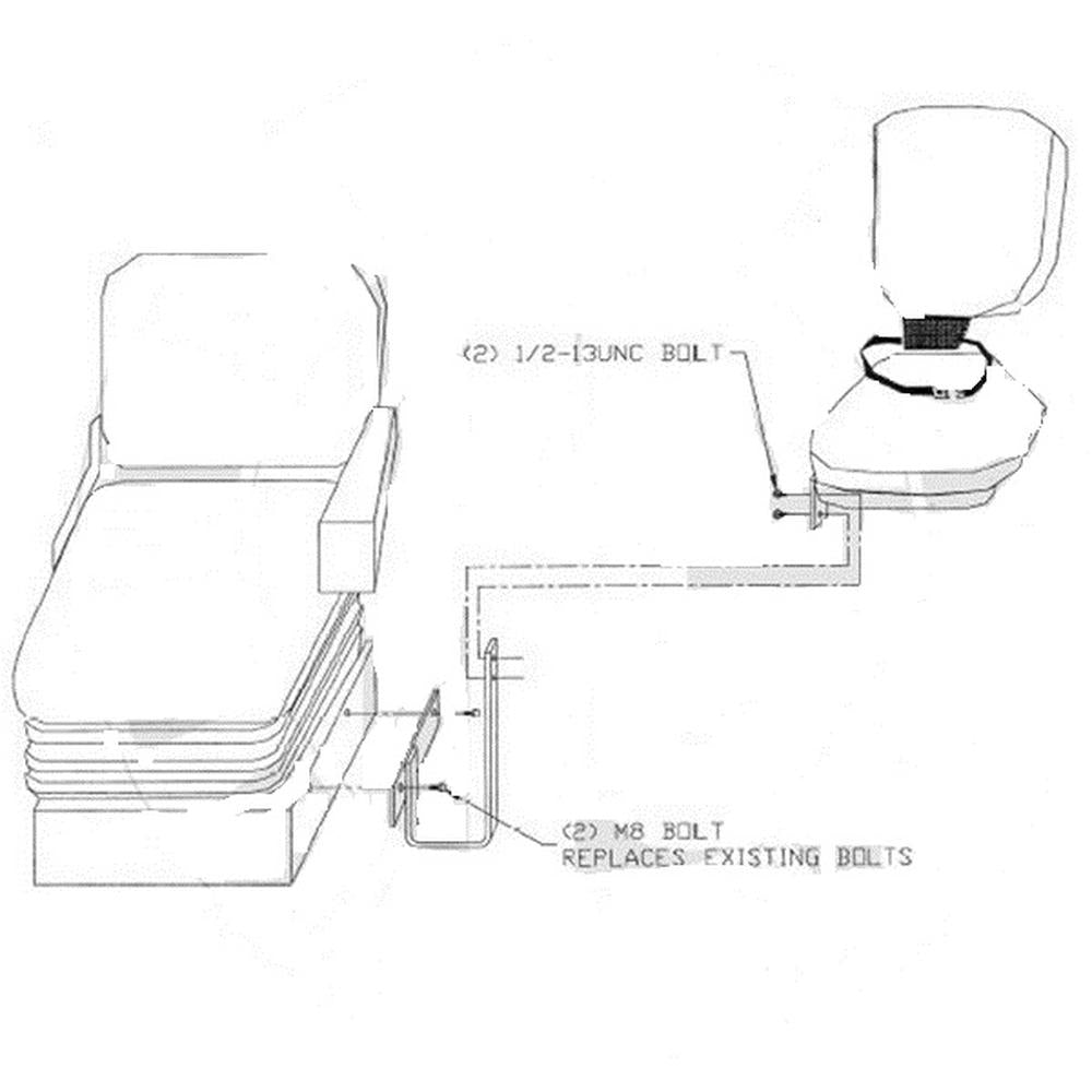 New Side Kick Buddy Seat Dark Brown Fits John Deere 4700 8100 8200 8300 9500 +