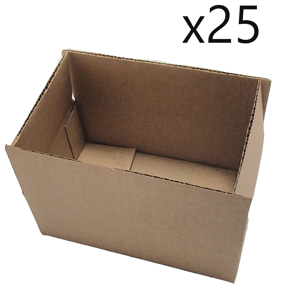 25-Pack New 6x4x2 Brown Shipping Moving Packing Boxes