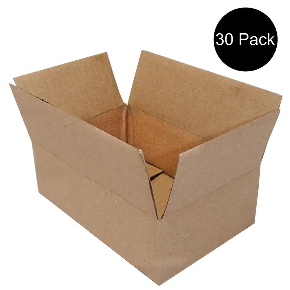 (30-Pack) 6x4x2 Brown Shipping / Moving / Packing Cardboard Boxes