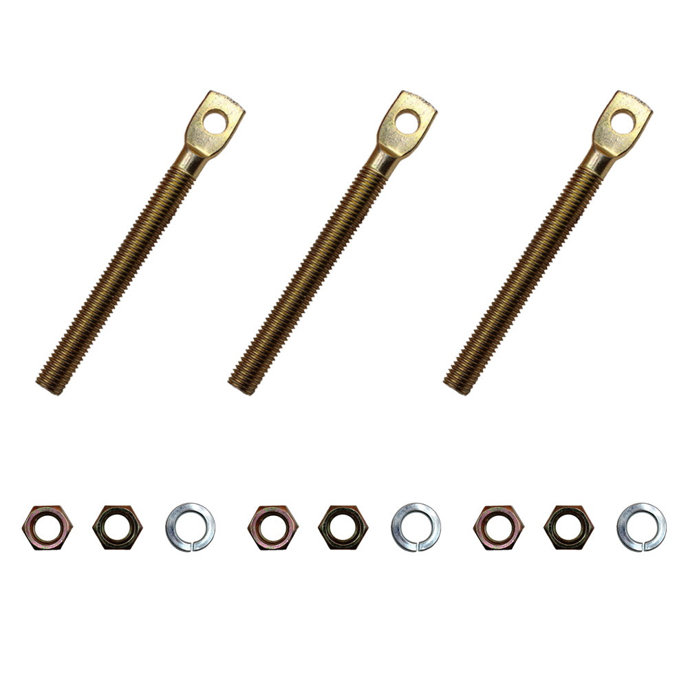 Qty 3: Snow Plow Eyebolt w/ Nuts Fits FISHER Replaces 09124