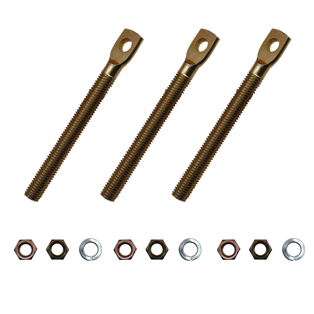 Qty 3: Snow Plow Eyebolt w/ Nuts Fits Western Replaces 09124