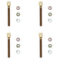 Qty 4: Snow Plow Eyebolt w/ Nuts Fits Diamond Replaces 09124