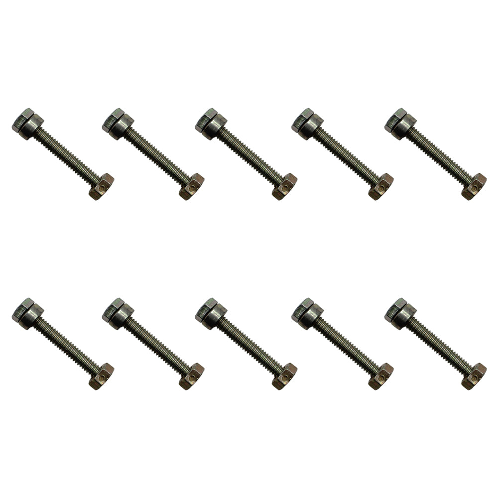 Pack of (10) Shear Pins w/ Spacers & Nuts Fits John Deere Snow Blowers 301172