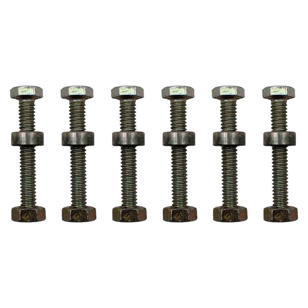 6 Pack of Shear Pins Spacers & Nuts 500026MA 88951MA Fits Allis Chalmers 703057