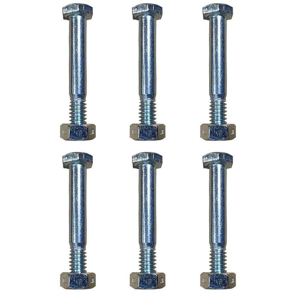 (Pack of 6) Shear Pin Bolt & Nut for Ariens Compact, Sno-Tek, Sno-Thro 20" 24"