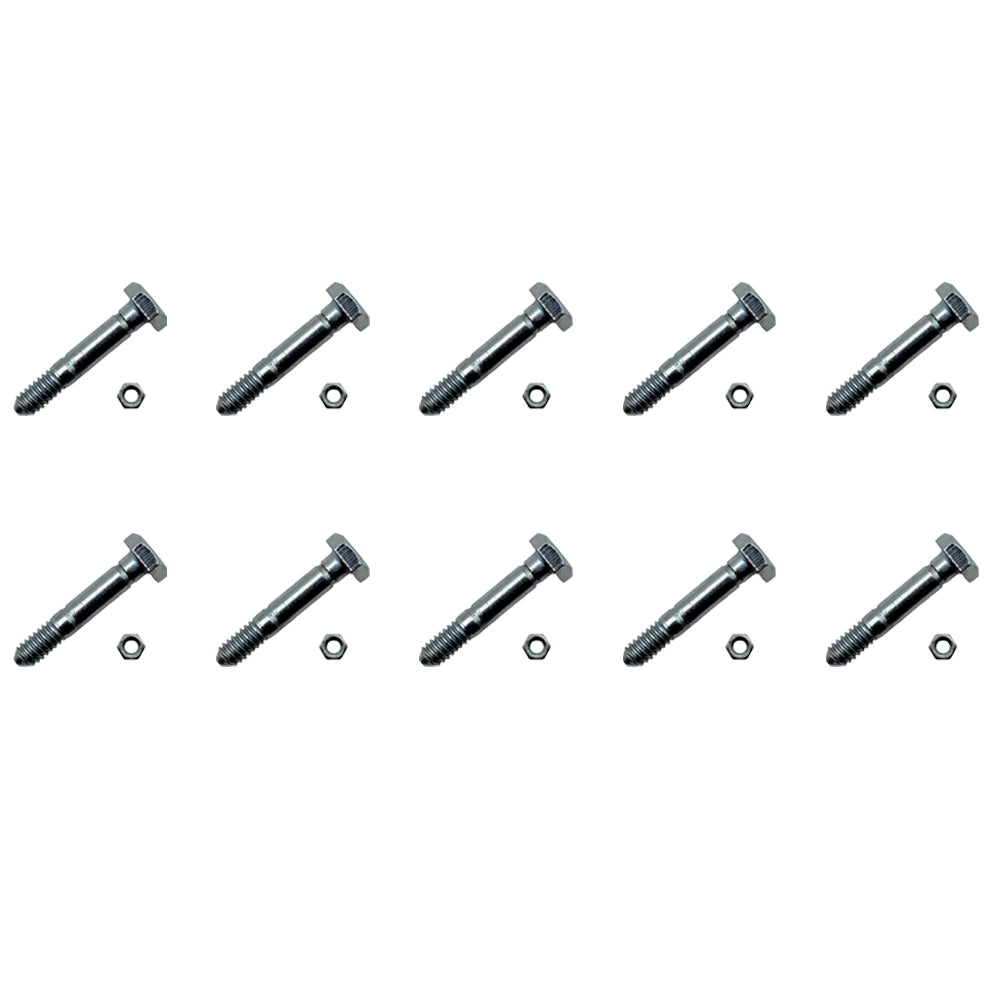 (Pack of 10) Shear Pin Bolt & Nut for Ariens - Gravely 53200500 Snow Blower