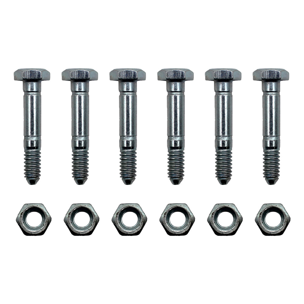 Qty 6: 1-9/16" x 1/4" Shear Pin with Nut Fits Ariens Replaces 05907100
