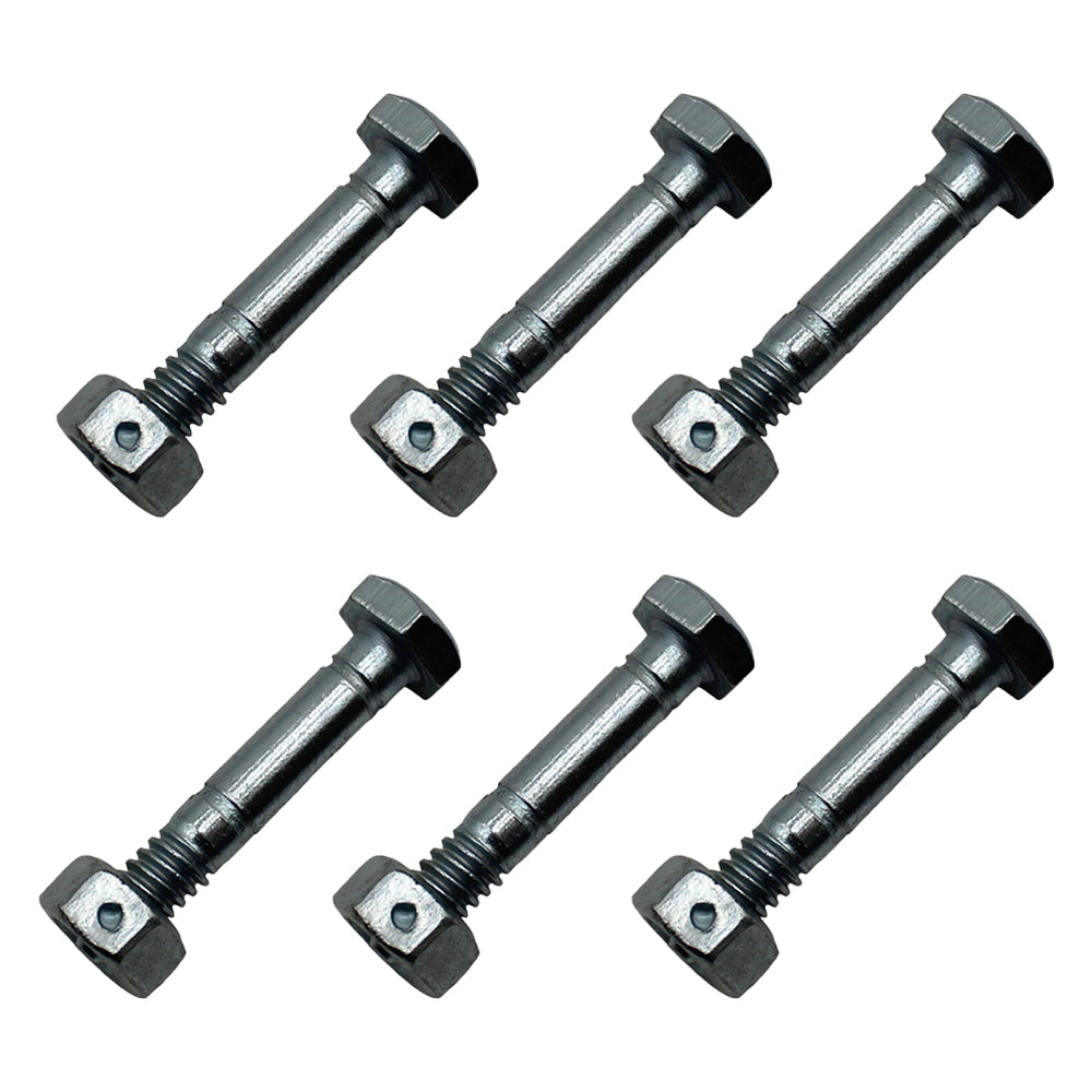 Qty 6: 1-9/16" x 1/4" Shear Pin with Nut Fits Ariens Replaces 05907100