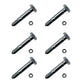 (6) 1-9/16" x 1/4" Shear Pins & Nuts fits Ariens ST520 ST524 ST624 ST724