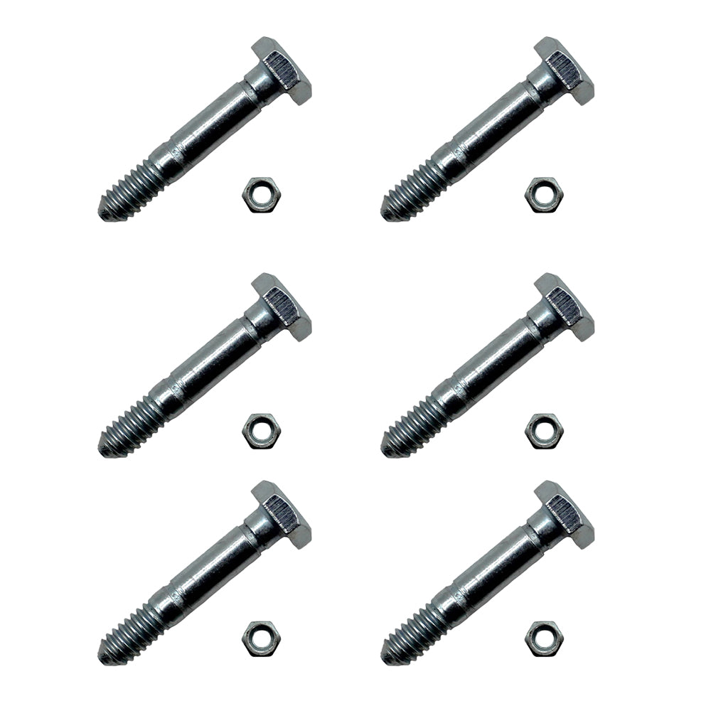 Qty 6: 1-9/16" x 1/4" Shear Pin with Nut Fits Ariens Replaces 05907100