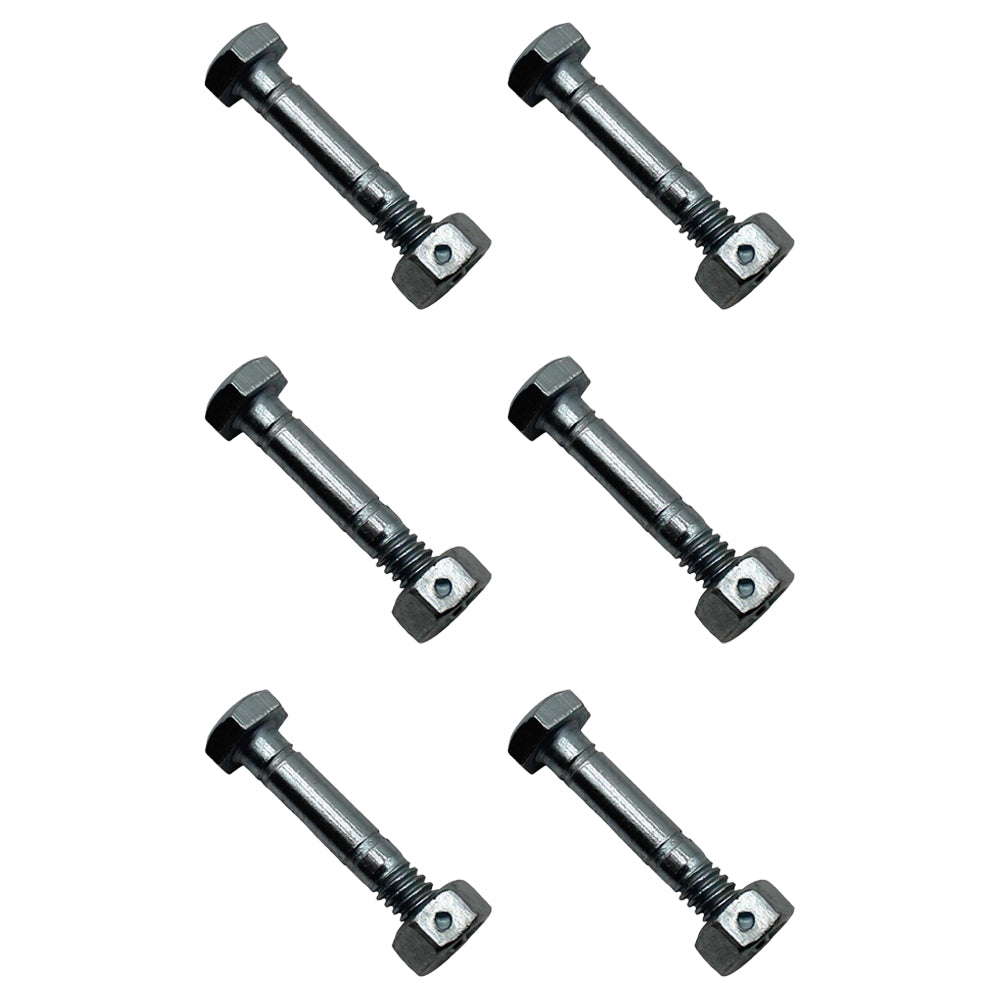 Qty 6: 1-9/16" x 1/4" Shear Pin with Nut Fits Ariens Replaces 05907100
