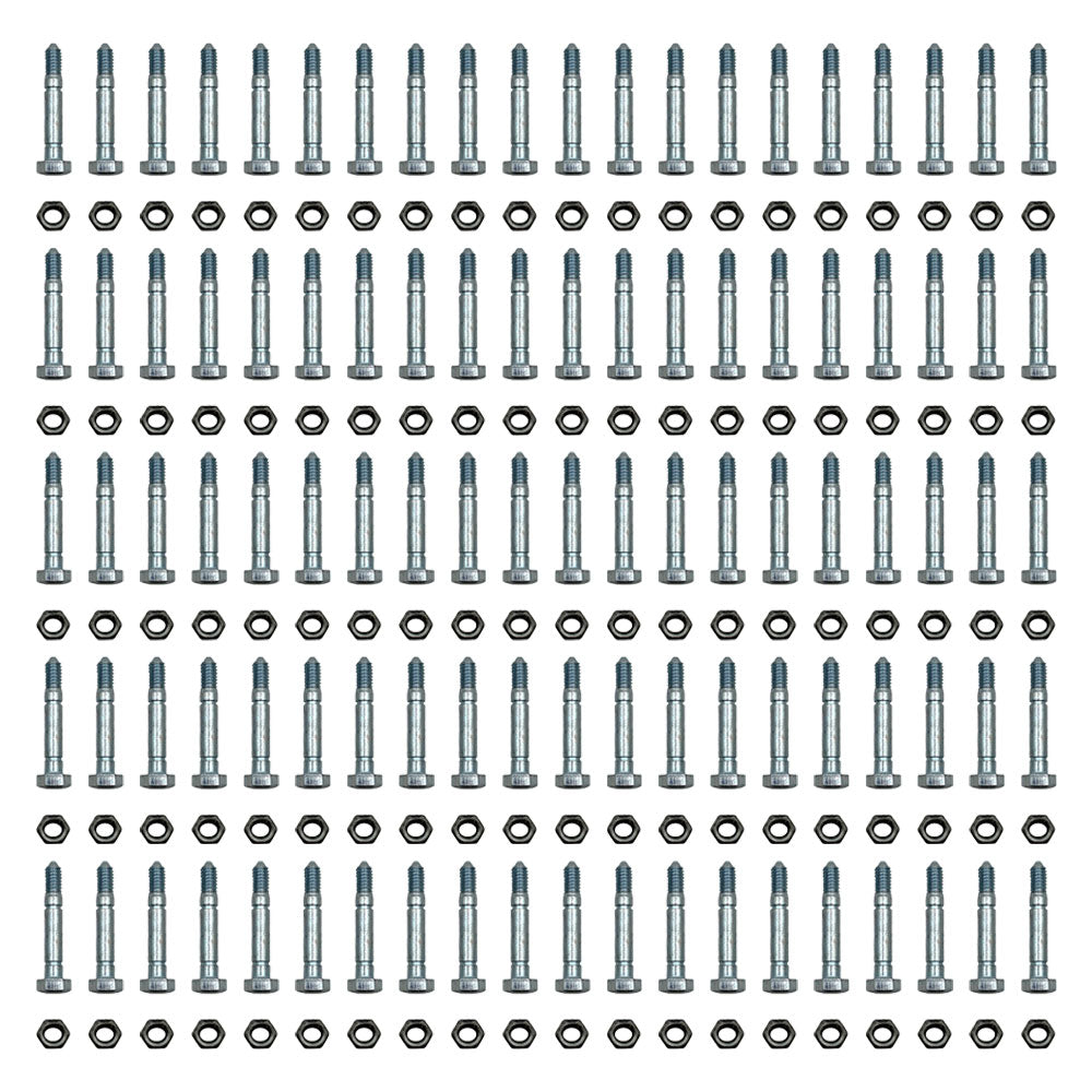 (Pack of 100) Shear Pin Bolt & Nut for Ariens 51001500, 510015, 01019500, 10195