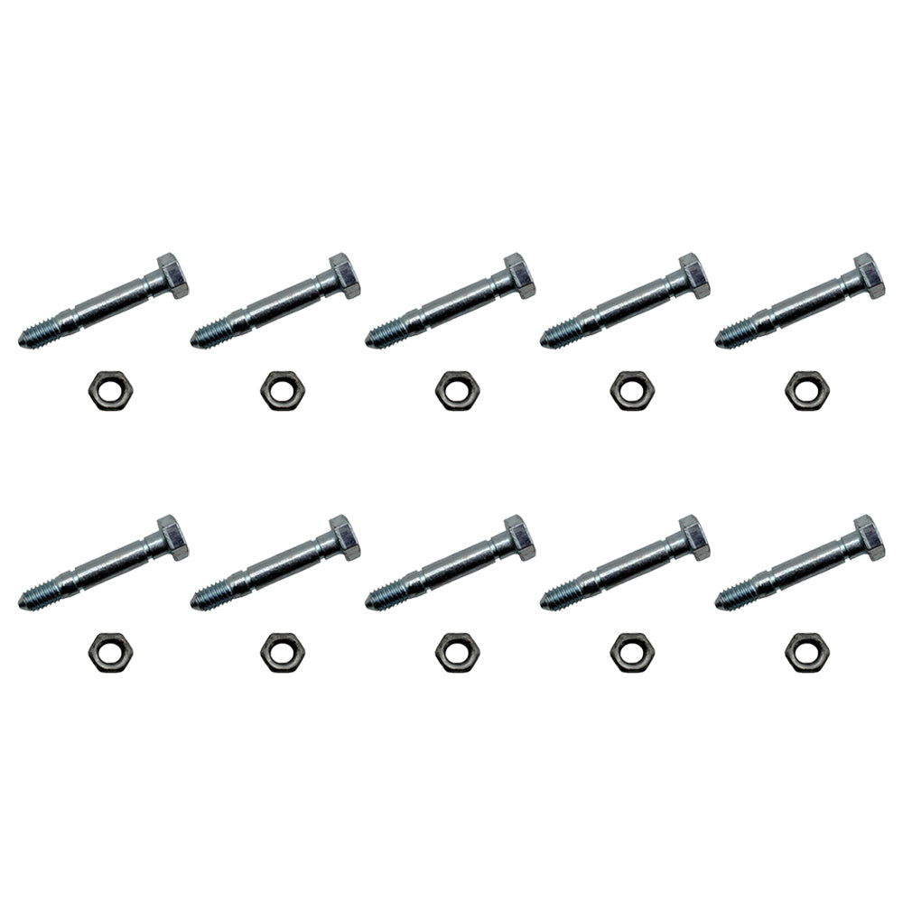 (Pack of 10) Shear Pin Bolt & Nut for Oregon 80-740, 80740 & Rotary 916 Auger