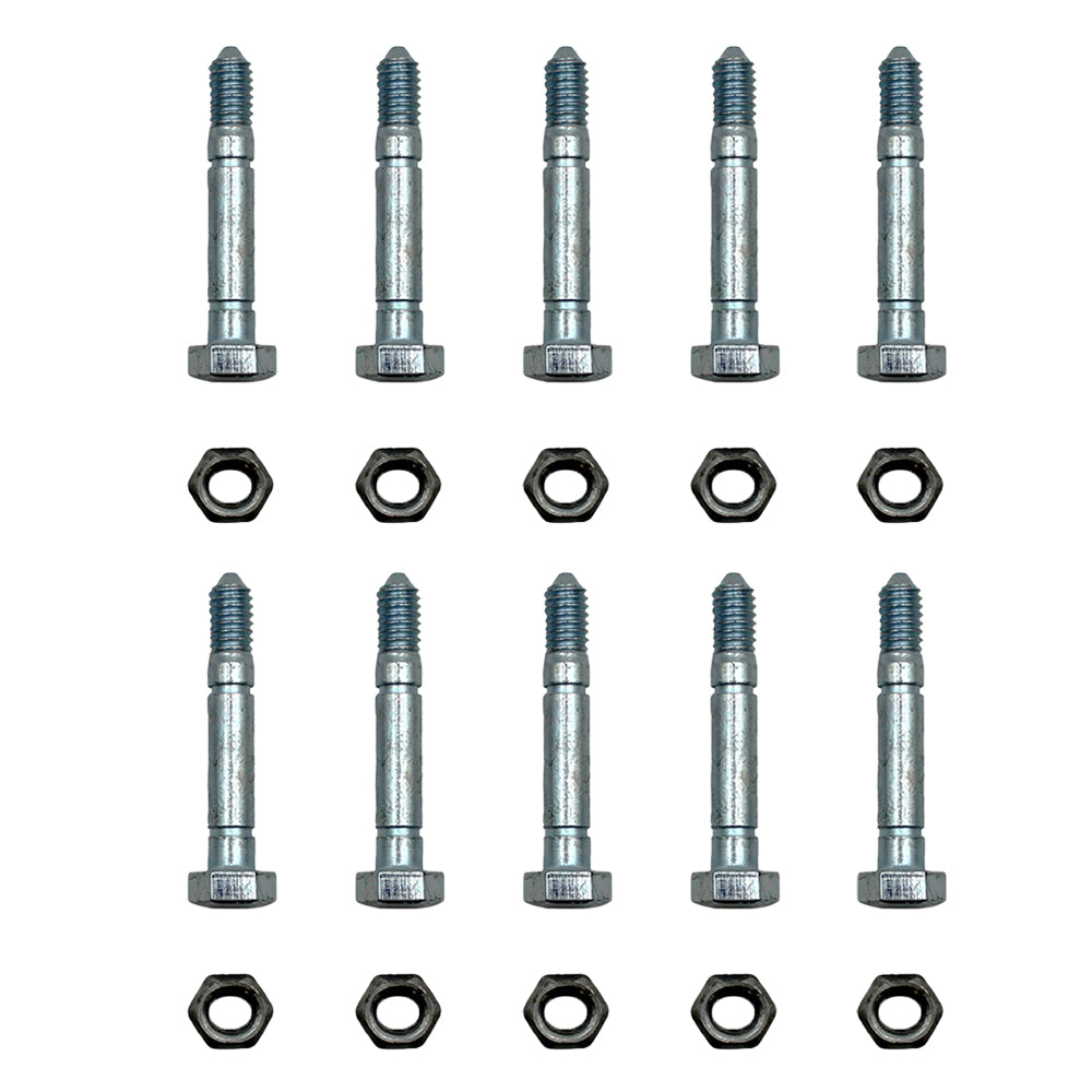 Qty 10: 2-1/8" x 5/16" Shear Pin with Nut Fits Toro Replaces 3285-11