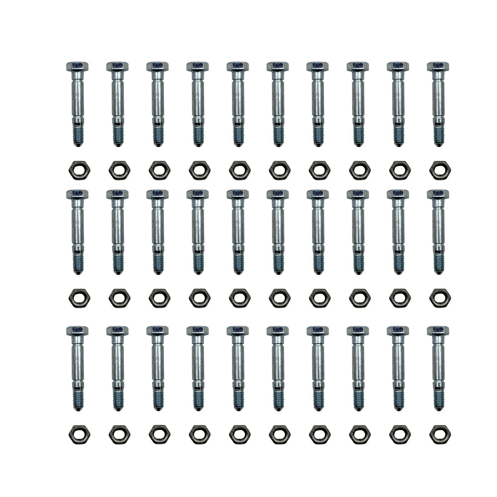 Lot of 30 Shear Pins & Nuts 2-1/8" Pin with 5/16" for Ariens Fits John Deere Kee