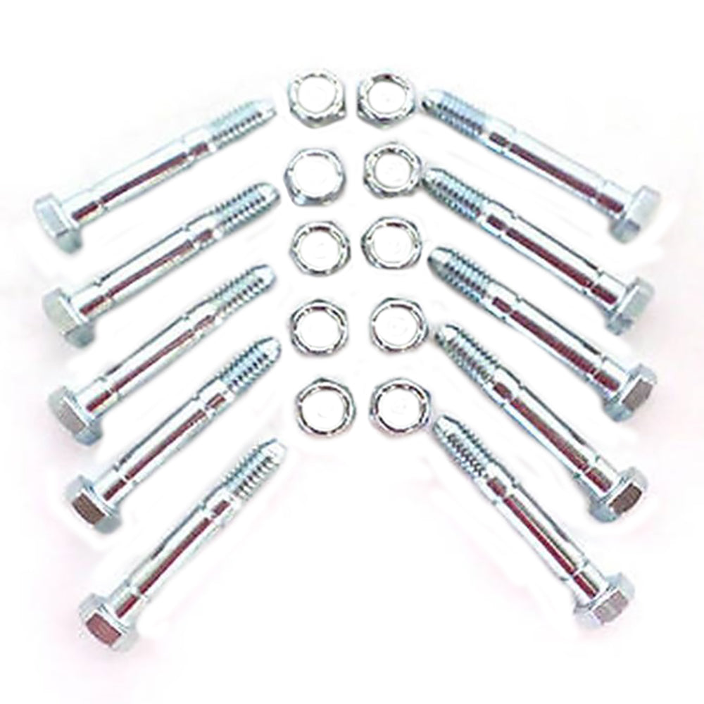 Qty 10: Shear Pin with Nut Fits MTD Replaces 710-0890