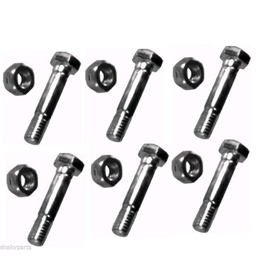 Qty 6: Shear Pin with Nut Fits Ariens Replaces 51001500-1.5inch