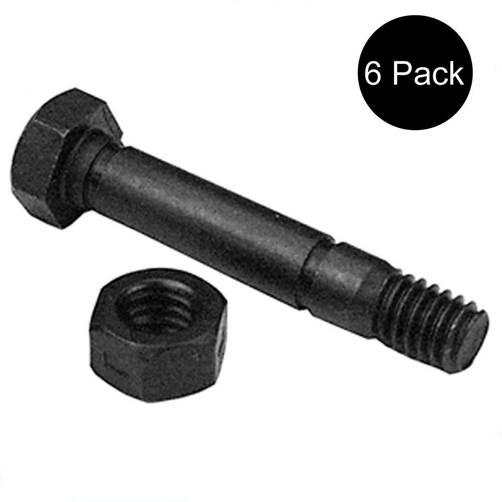 Qty 6: 2" x 5/16" Shear Pin with Nut
 Fits Stiga Replaces 1812-9004-01