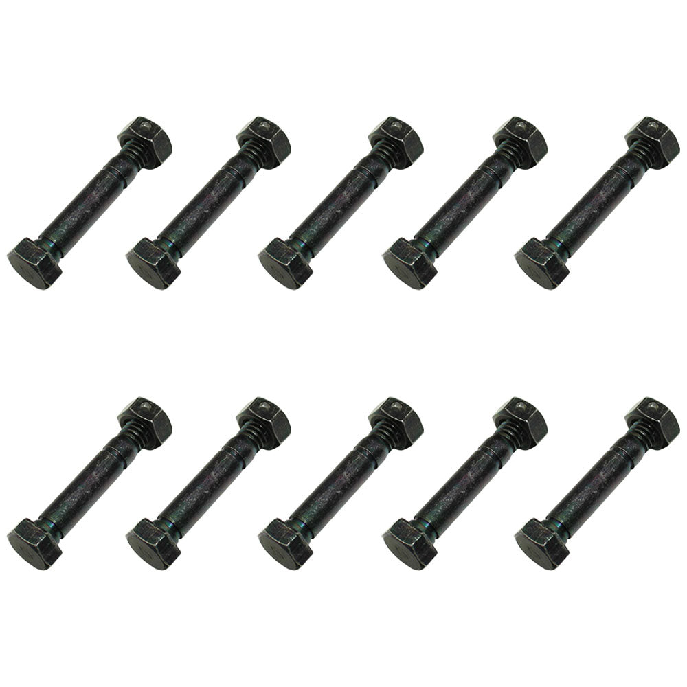 10PK Shear Pin & Nut Set for Ariens 52100100 PRO 26" 28" 32" 66" Snow Blowers