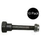 Qty 10: Shear Pin with Nut, 2" x 1/4" Fits MTD Replaces 90114-SA0-000