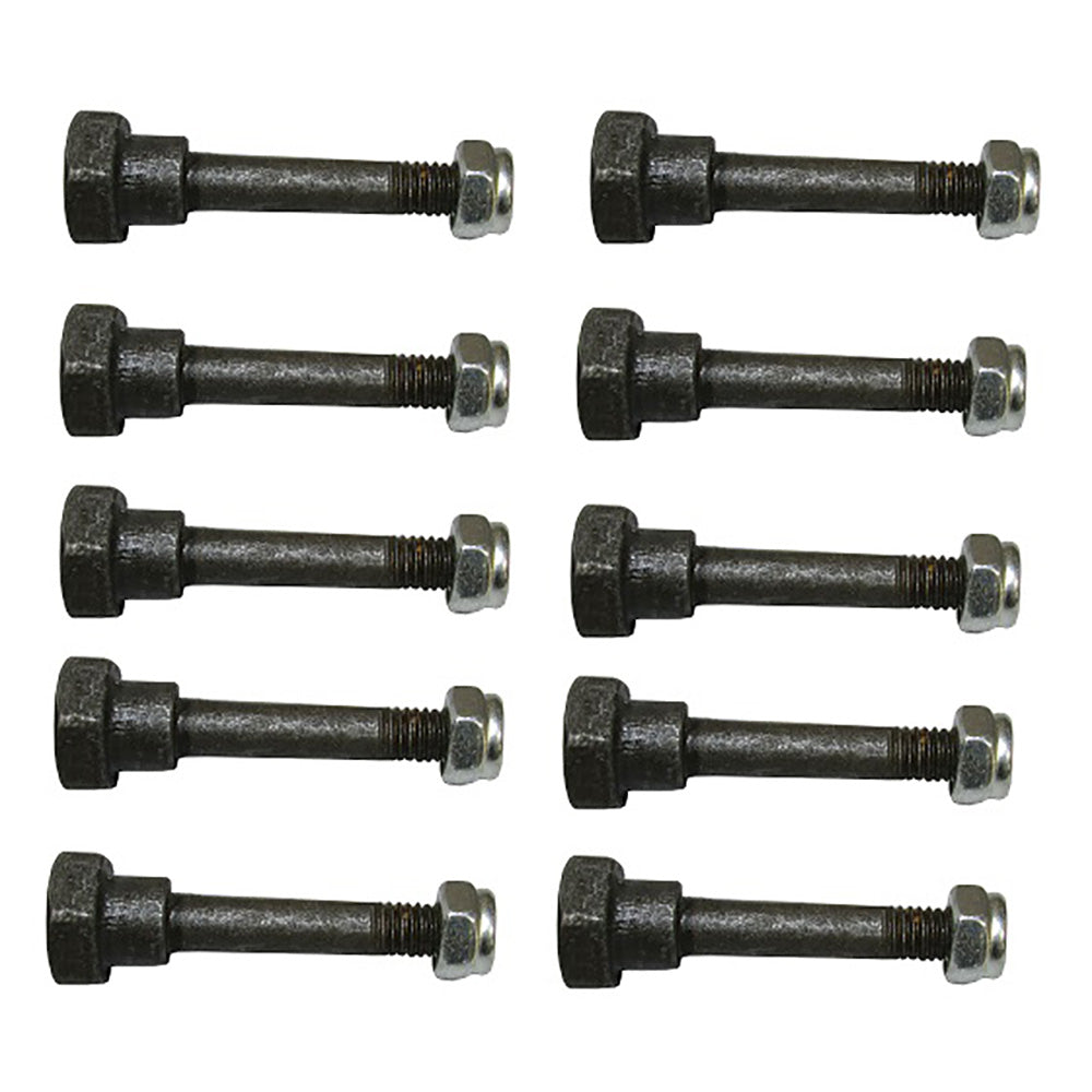 Qty 10: Shear Pin with Nut, 2" x 1/4" Fits Husqvarna Replaces 506690001