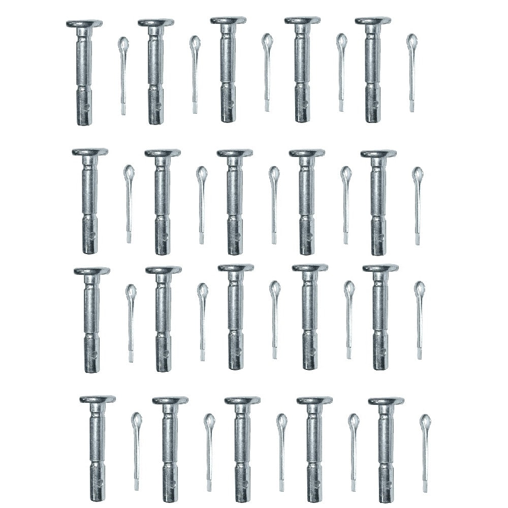 (20) New Shear Pins w/ Cotter Pins 1-5/8" X 1/4" fits Various Applications