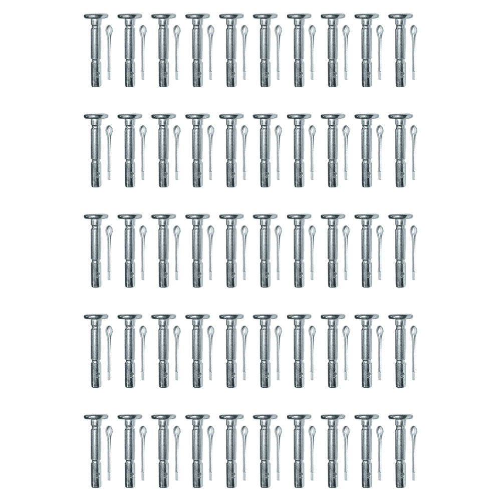 Qty 50: Shear Pins with Cotter Pin, 1-5/8" x 1/4" Fits RatioParts