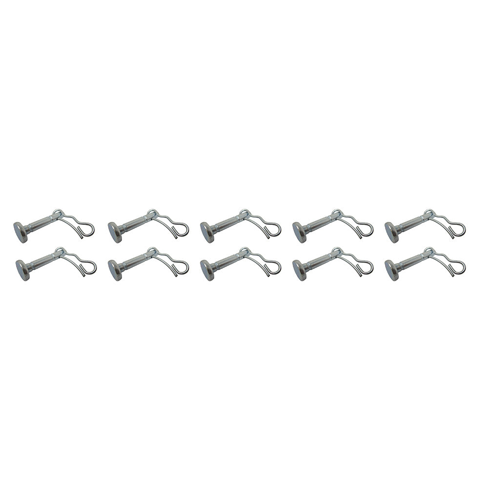 Qty 10: 0.25" x 1.5" Shear Pin & Hair Pin Fits Bolens Replaces STW60-0042_x10