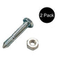 Qty 2: Shear Pin with Nut, 1-7/16" x 1/4" Fits John Deere Replaces AM123342