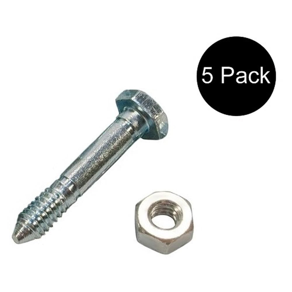 Set of (5) Snow Blower Shear Bolts Fits John Deere 524D 724D 826D 1332DDE