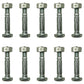 Qty 10: Shear Pin with Nut, 1-7/16" x 1/4" Fits John Deere Replaces AM123342