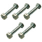 Qty 5: Shear Pin with Nut, 1-7/16" x 1/4" Fits Jacobsen Replaces 342449