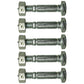 Qty 5: Shear Pin with Nut, 1-7/16" x 1/4" Fits John Deere Replaces AM123342