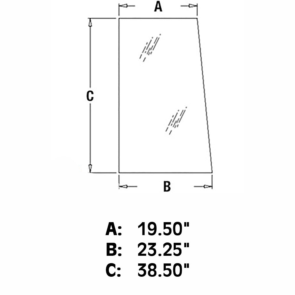 Glass Side Upper Right Left Fits John Deere Backhoe 410C 510C 610C 710C
