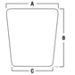 Front Windshield Glass T151721 Fits John Deere Wheel Loaders 544E 544G 624E 624G