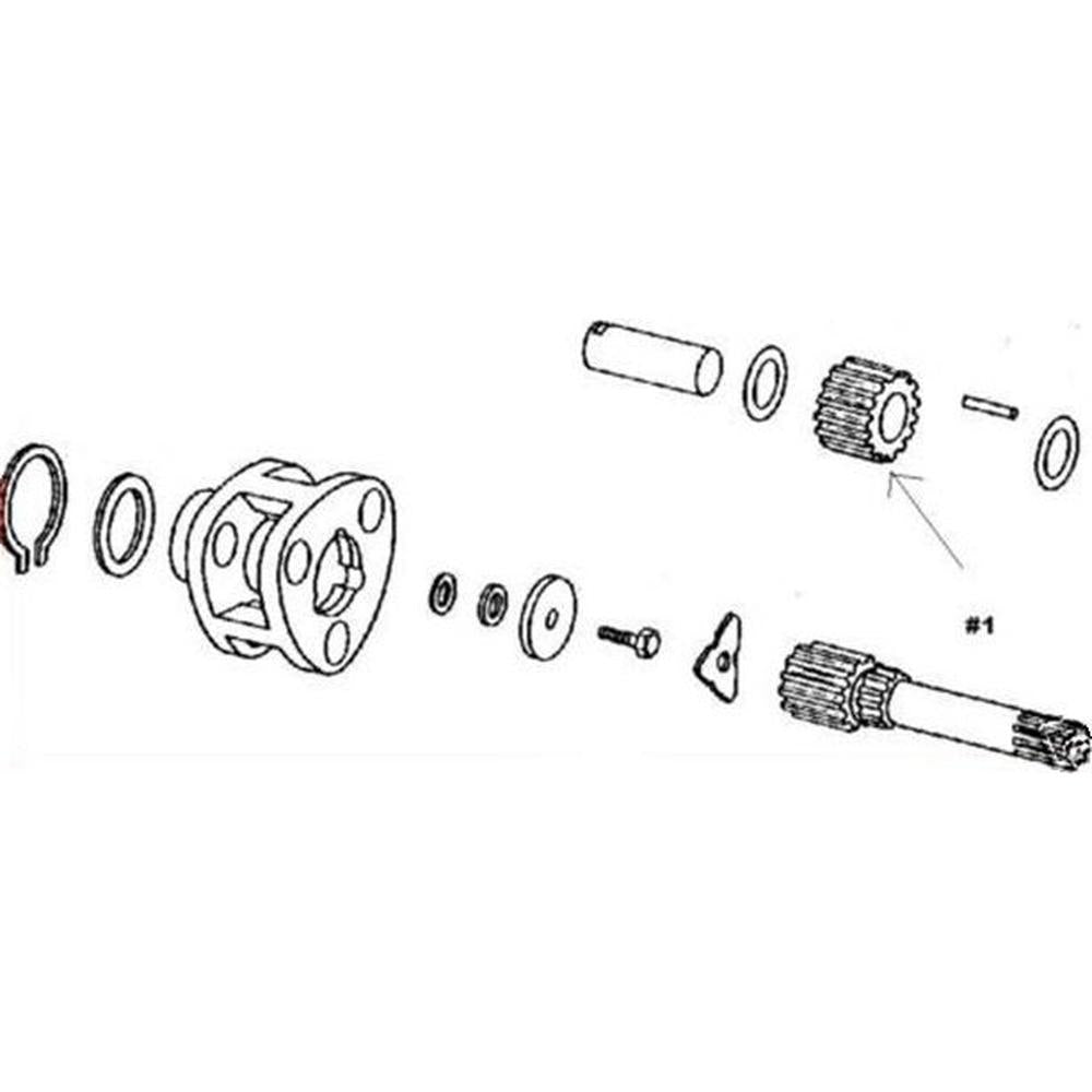 Gear T21547 Fits John Deere 1830 1840 1950 1950N 2020 2030 2040 210C 2130 2150