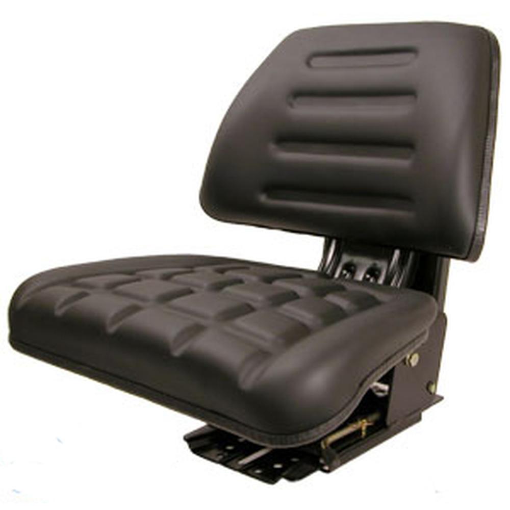 T116BL Black Seat W/ Trapezoid Backrest Fits John Deere Fits Case IH Fits New Ho