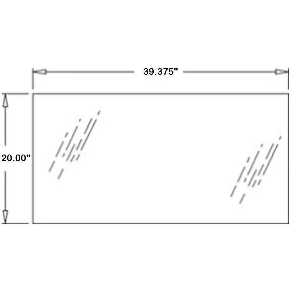 Rear Middle Glass Fits John Deere Replaces T201954