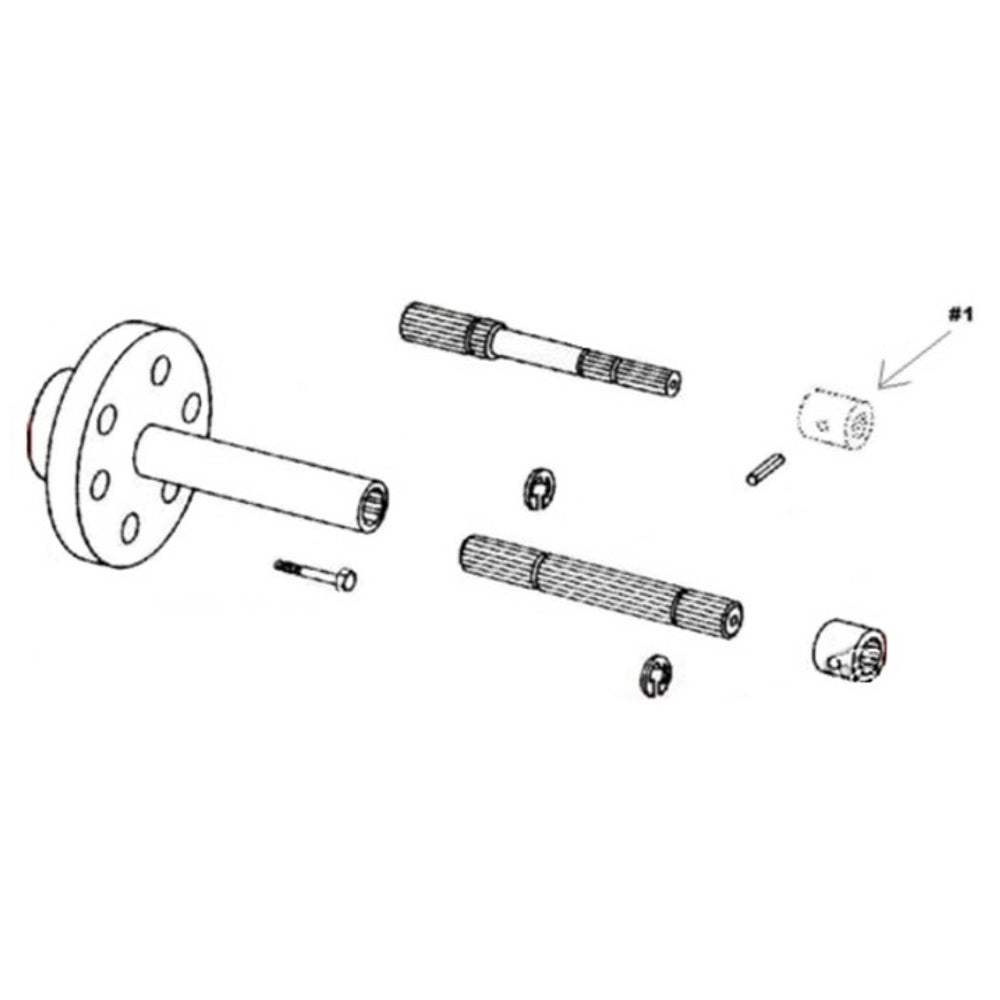 9 Spline Coupler T24849 Fits John Deere Dozer 350 350B 350C 350D