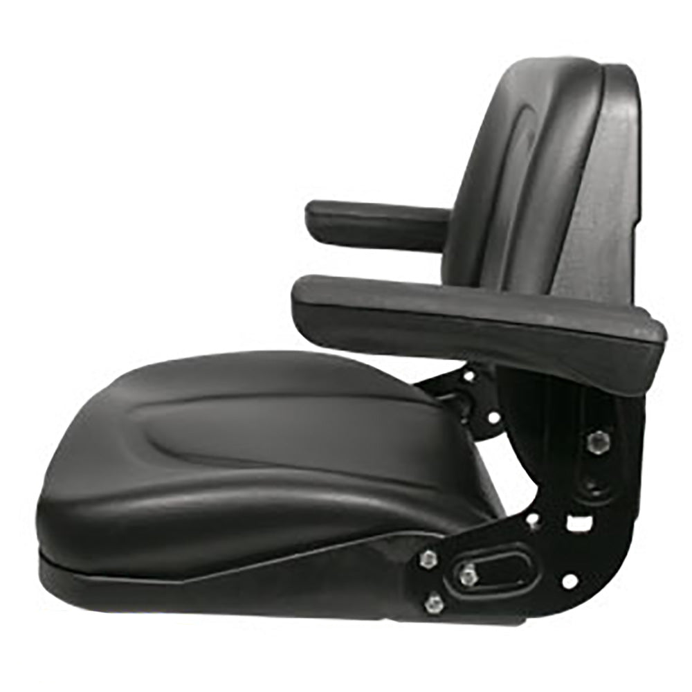 A-T500BL Black Universal Seat - Fits Allis Chalmers; Fits Bobcat; Fits Case