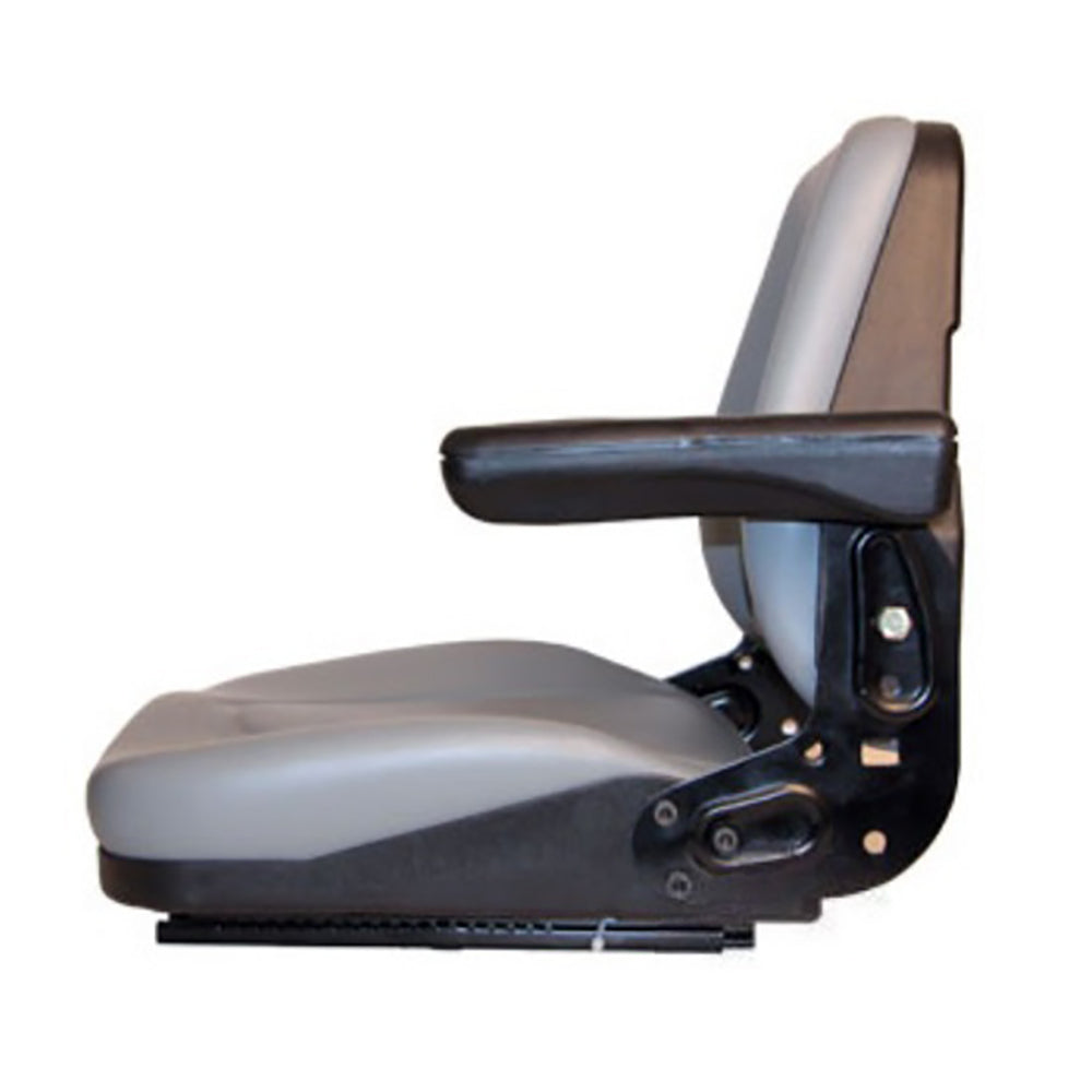 Gray Universal Tractor Seat With Arms Fits Kubota Skid Steer Fits Bobcat