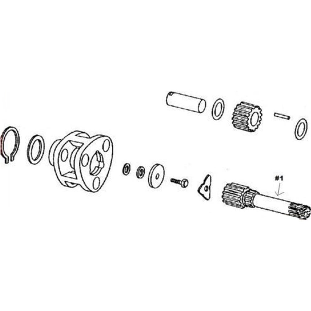 T28908 Shaft Planetary Drive LH Fits John Deere: 300 310 310A 400 410 480 1020