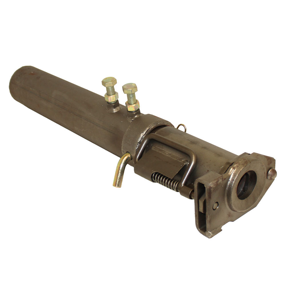 HD Black Powder Coated Coupler for Gooseneck Trailers w/ Round Tube Hitches