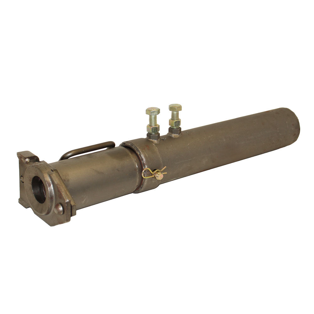 HD Black Powder Coated Coupler for Gooseneck Trailers w/ Round Tube Hitches