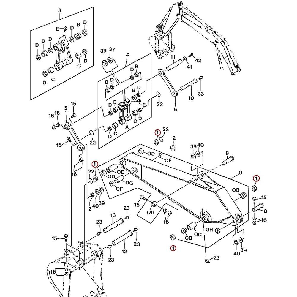 4067901 Seal Fits HITACHI  EX300-2, EX300-3, EX300-5