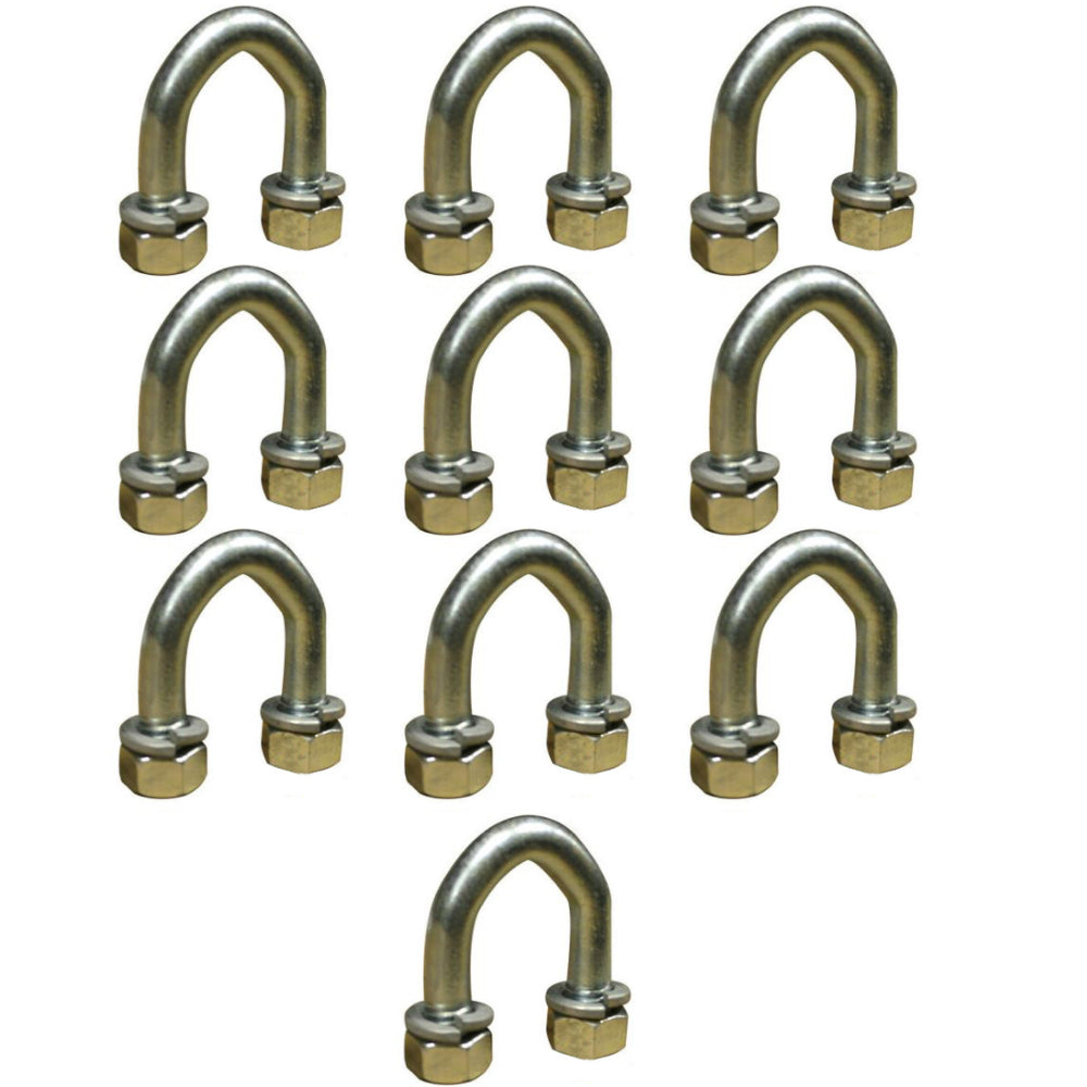 Ten (10) New Aftermarket Replacement Pulverizer 7/16" V-Bend U-Bolt Kits