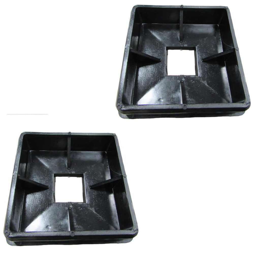 4" Square Rubber Bumper Plug End Cap Cover Black RV Camper Trailer 2 Pack