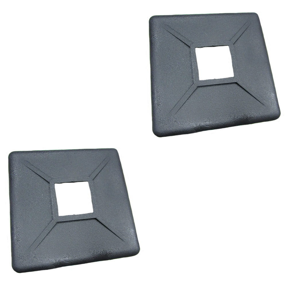 4" Square Rubber Bumper Plug End Cap Cover Black RV Camper Trailer 2 Pack